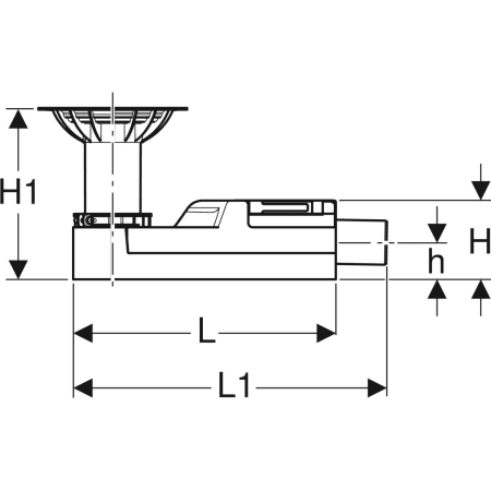 Duschbodenablauf für Bodenbeläge aus Vinyl (PVC), für Estrichhöhe am Einlauf 114–215 mm: d=50mm Duschbodenablauf für Bodenbeläge aus Vinyl (PVC), für Estrichhöhe am Einlauf 114–215 mm: d=50mm