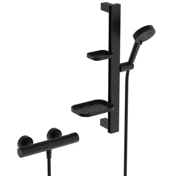 Gleitstangekombination „Ceratherm Alu“, Befestigung verdeckt Gleitstangekombination „Ceratherm Alu“, Befestigung verdeckt