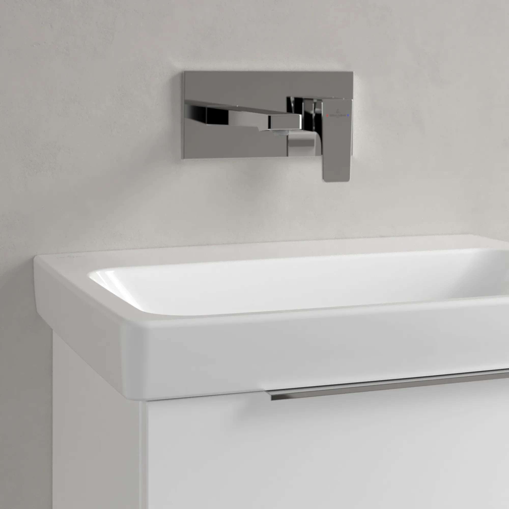 Villeroy & Boch Architectura Wandwaschbecken 4A876F, 600x445x165 mm, weiß Alpin, glänzend, Sanitärkeramik, Metropolitan Stil, ohne Überlauf