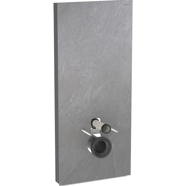 Monolith Plus Sanitärmodul für Wand-WC, 114 cm, Frontverkleidung aus Steinzeug: Steinzeug Schieferoptik, Aluminium schwarzchrom Monolith Plus Sanitärmodul für Wand-WC, 114 cm, Frontverkleidung aus Steinzeug: Steinzeug Schieferoptik, Aluminium schwarzchrom