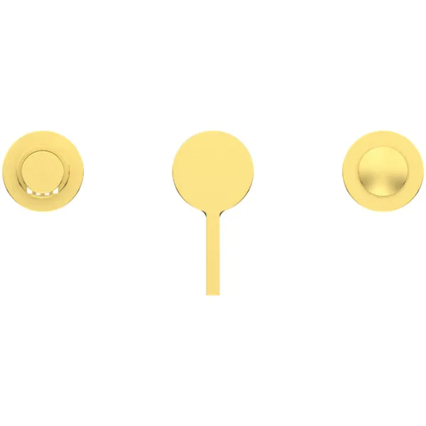 3-Loch Wannenrandarmatur Joy, ohne Auslauf, mit Stab-Handbrause und Umsteller, Brushed Gold