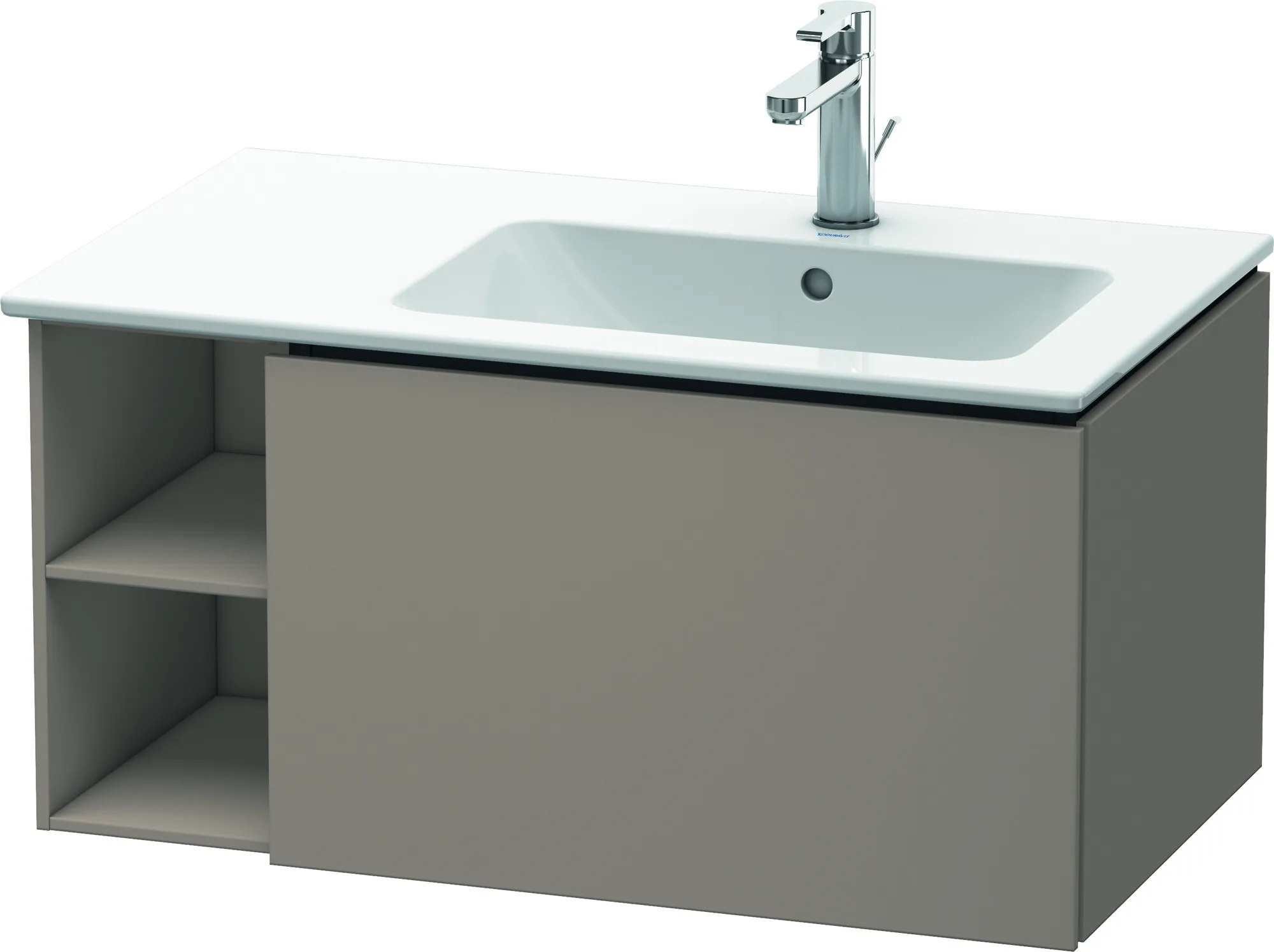 Duravit Waschtischunterschrank wandhängend „L-Cube“ 82 × 40 × 48,1 cm Basalt Matt Duravit Waschtischunterschrank wandhängend „L-Cube“ 82 × 40 × 48,1 cm Basalt Matt