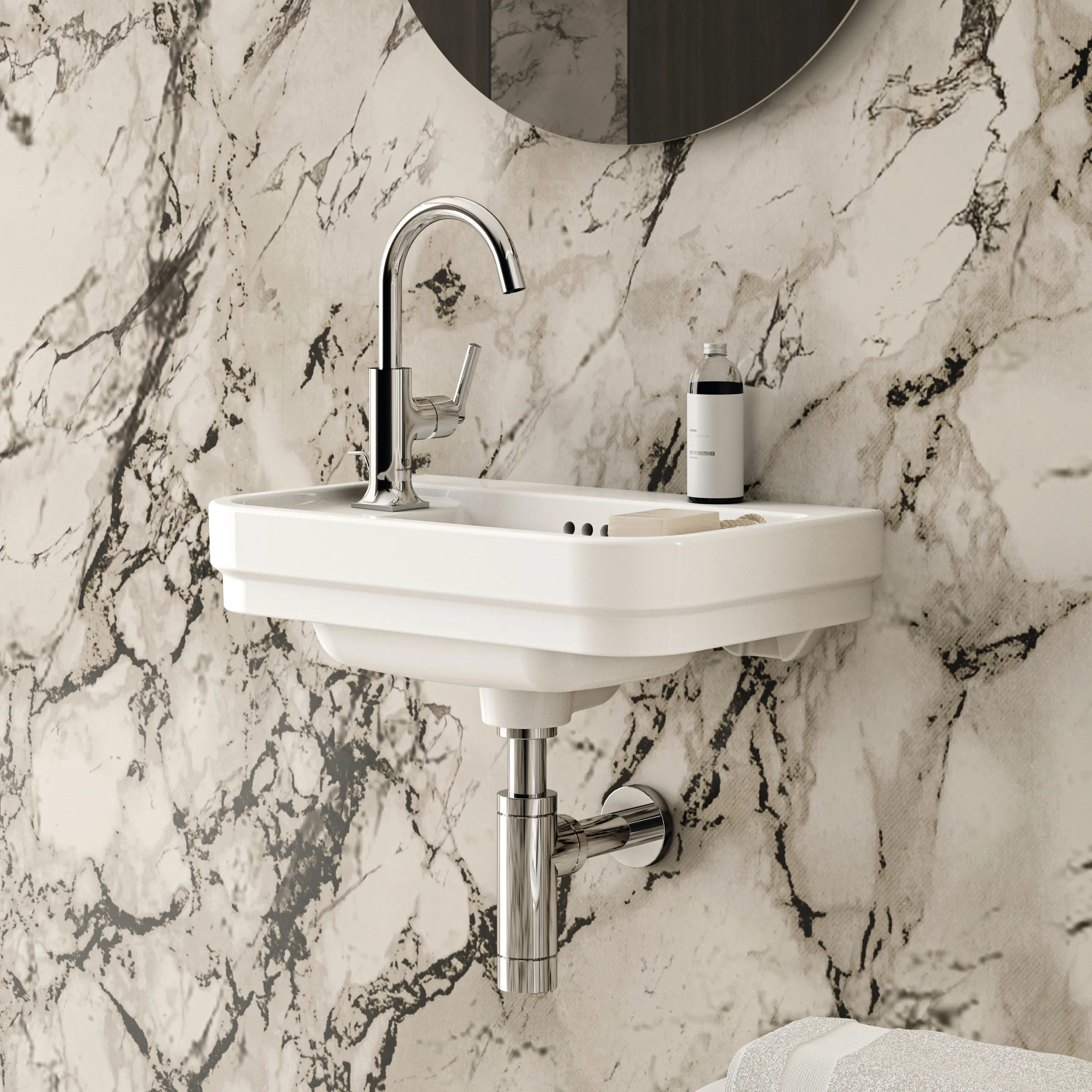 Waschbecken „Calla“ 50 × 32 × 18 cm, Hahnlochposition links Waschbecken „Calla“ 50 × 32 × 18 cm, Hahnlochposition links