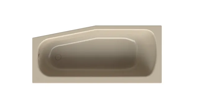 Bette Bambino Badewanne, rechts, Sand, 1570 x 700 mm, 30 mm Randhöhe, 1-Sitzer, glasierter Titan-Stahl