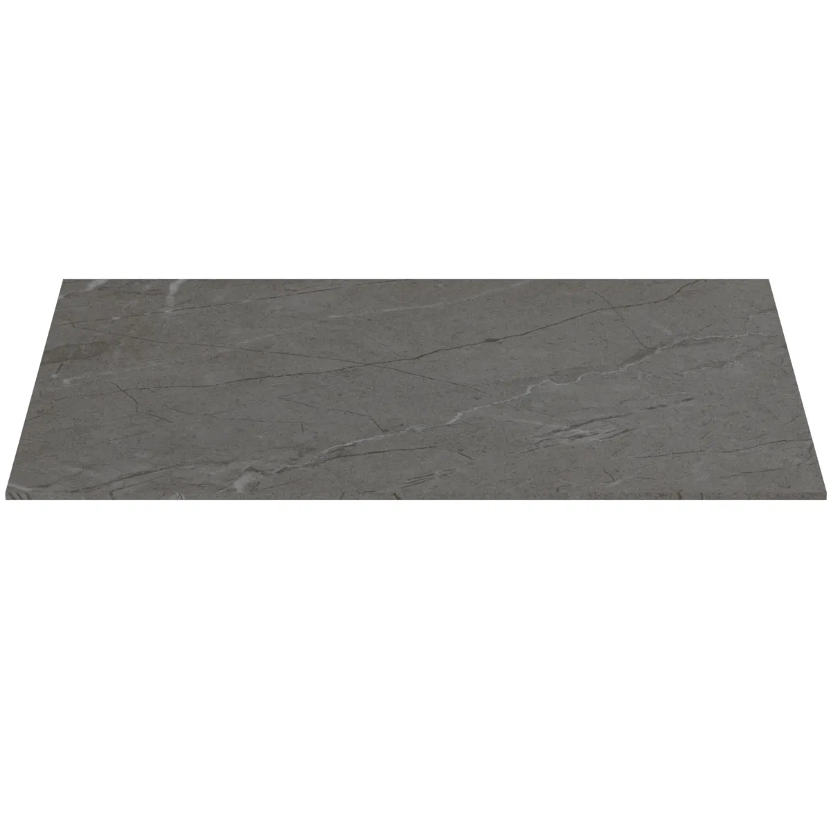 Waschtischplatte Conca, aus Keramik, 602x505x6mm, Marmor Noir Desir