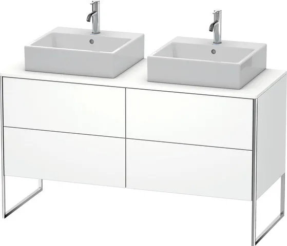 Duravit Waschtischunterschrank bodenstehend „XSquare“ 140 × 77,8 × 54,8 cm Weiß Supermatt Duravit Waschtischunterschrank bodenstehend „XSquare“ 140 × 77,8 × 54,8 cm Weiß Supermatt