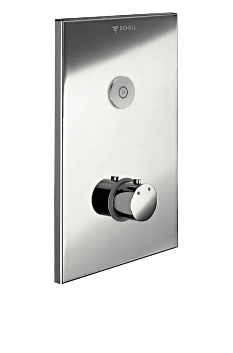 Unterputz-Dusche LINUS D-C-T, Mischwasser, Thermostat, Frontplatte, IP65 (CVD-Touch-Elektronik), Frontplatte chrom Unterputz-Dusche LINUS D-C-T, Mischwasser, Thermostat, Frontplatte, IP65 (CVD-Touch-Elektronik), Frontplatte chrom