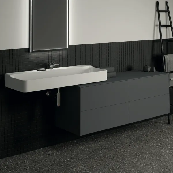 Ideal Standard Waschtischunterschrank Conca, 4 Auszüge, Anthrazit