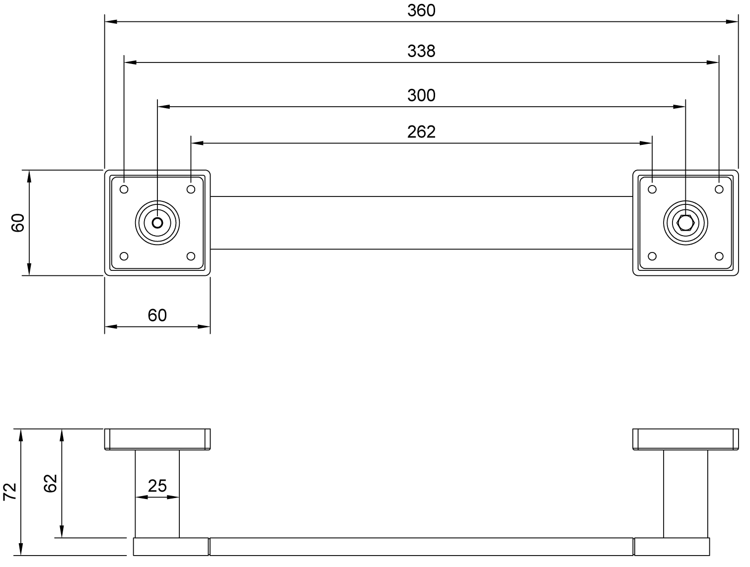 Villeroy & Boch Badewannengriff „Elements-Striking“ in Chrom Villeroy & Boch Badewannengriff „Elements-Striking“ in Chrom