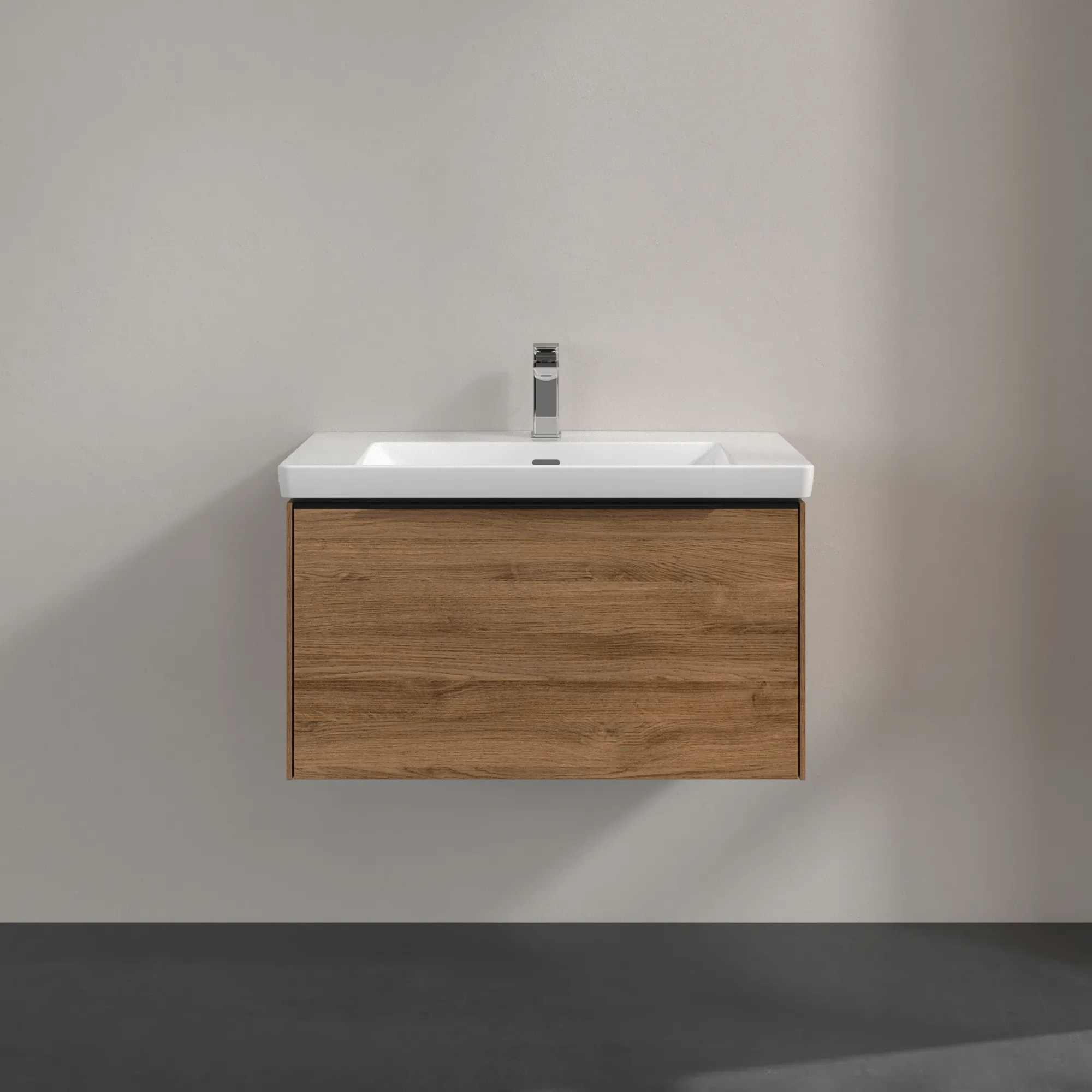 Villeroy & Boch Waschtischunterschrank „Subway 3.0“ für Schrankwaschtisch 772 × 429 × 478 mm Kansas Oak, für Becken mittig
