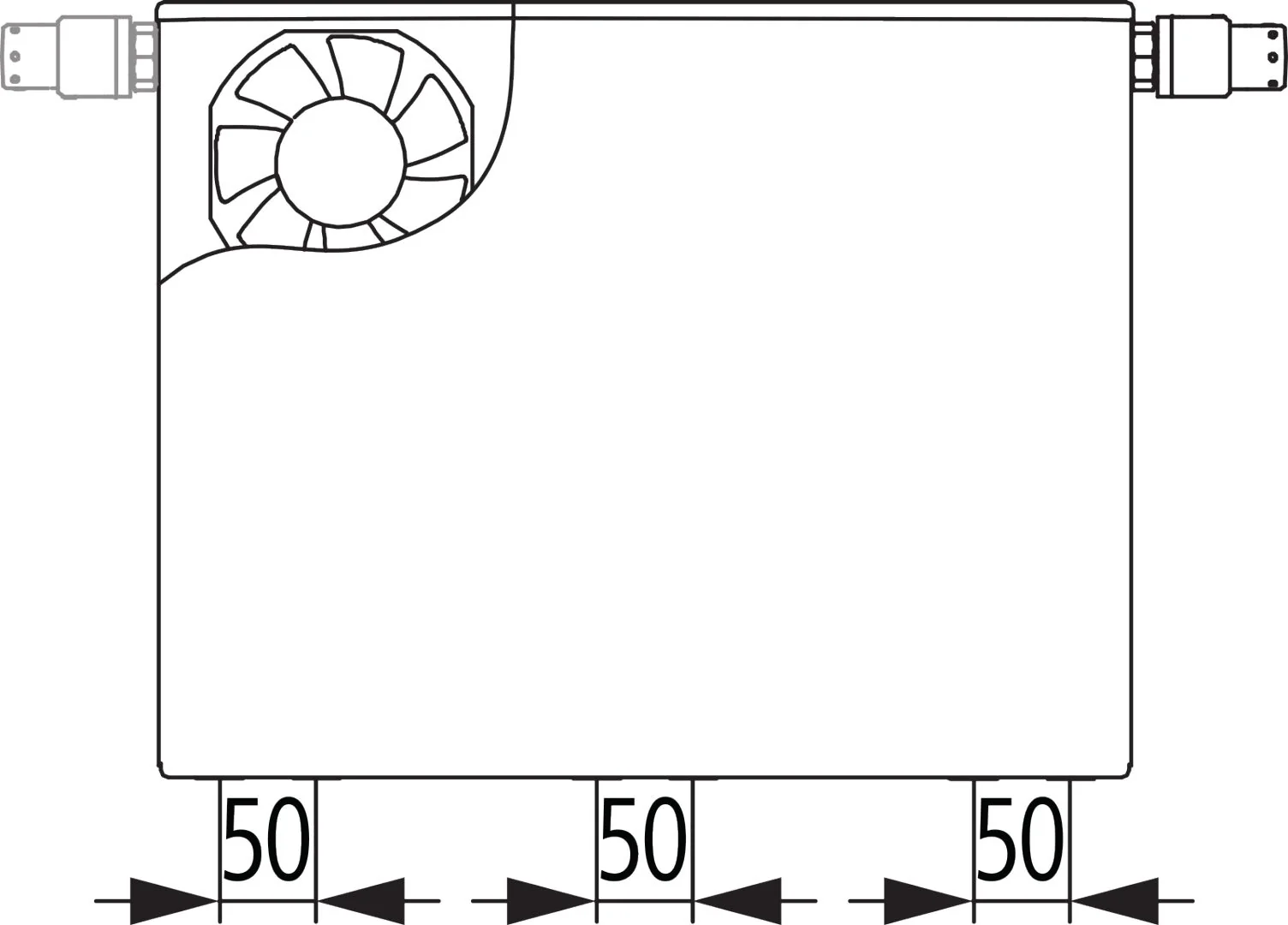 Flachheizkörper x-flair Plan-Vmulti Typ 22, HxLxT: 405x1005x102 mm, Farbe: Weiß RAL 9016 seidenglanz, Ventilposition: variabel, 10 bar, Abdeckung: mit, Wärmeleistung 45/35-20: 540 Watt, Bohrkonsole, Heizkostenerfassung: ja Flachheizkörper x-flair Plan-Vmulti Typ 22, HxLxT: 405x1005x102 mm, Farbe: Weiß RAL 9016 seidenglanz, Ventilposition: variabel, 10 bar, Abdeckung: mit, Wärmeleistung 45/35-20: 540 Watt, Bohrkonsole, Heizkostenerfassung: ja