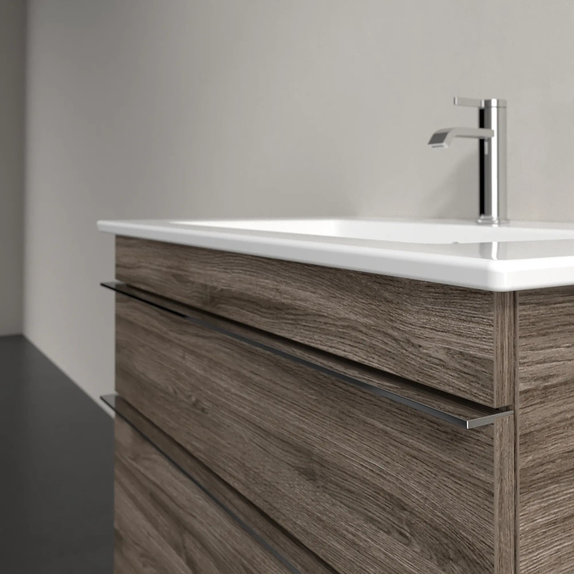 Villeroy & Boch Waschtischunterschrank „Venticello“ für Schrankwaschtisch 753 × 590 × 502 mm Stone Oak, für Becken mittig