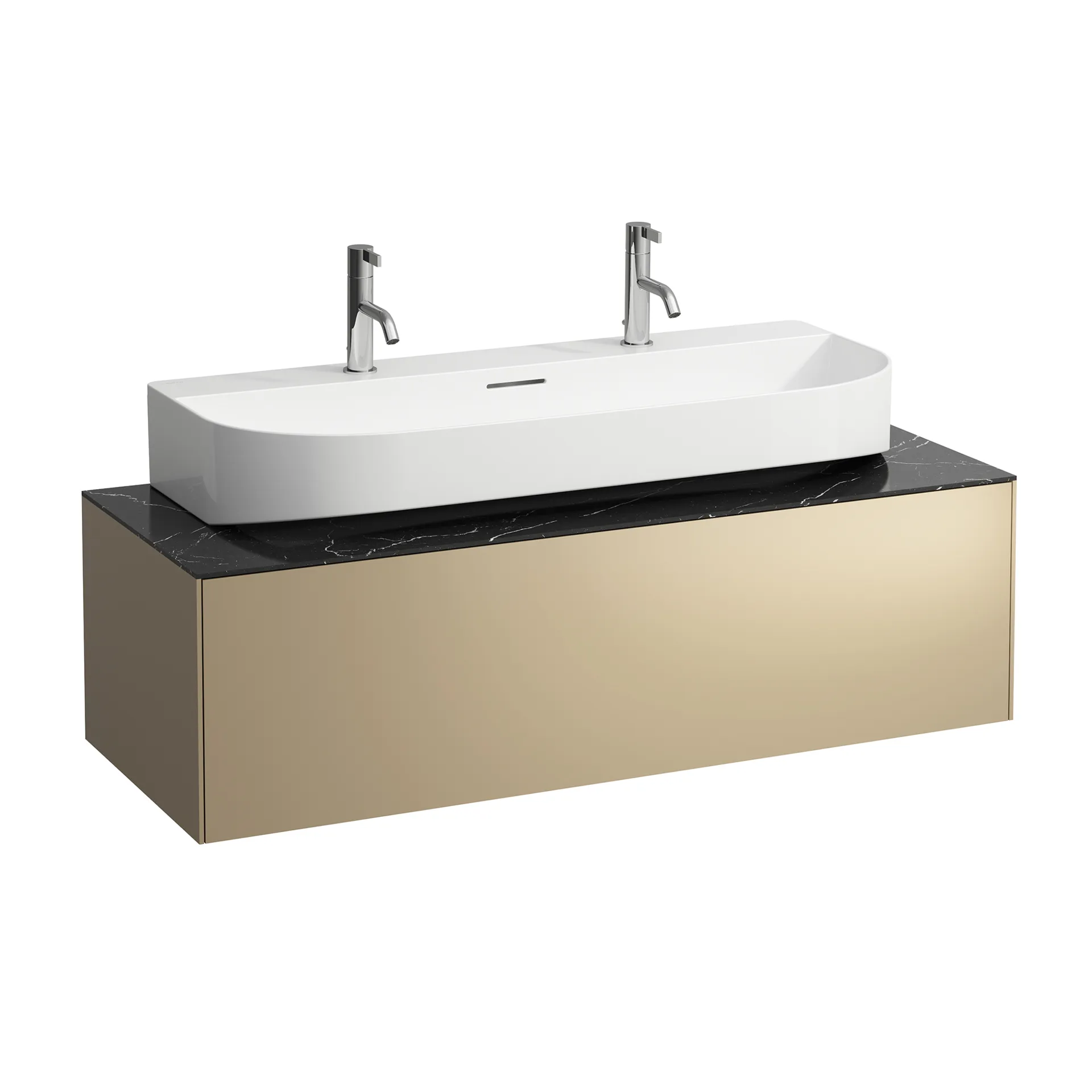 Laufen Waschtischunterbau „SONAR“ 455 × 340 × 1175 mm Gold