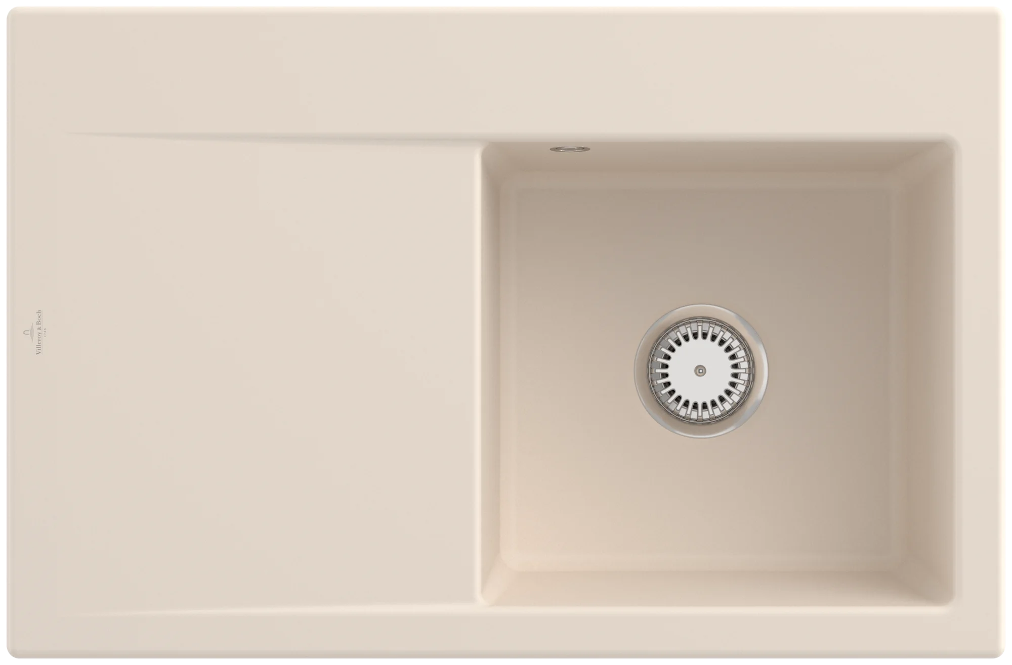 Villeroy & Boch Einbauspüle Subway Style 45, Ivory CeramicPlus, 780 x 510 mm, 220 mm Höhe, Handbetätigung, 334701 Villeroy & Boch Einbauspüle Subway Style 45, Ivory CeramicPlus, 780 x 510 mm, 220 mm Höhe, Handbetätigung, 334701
