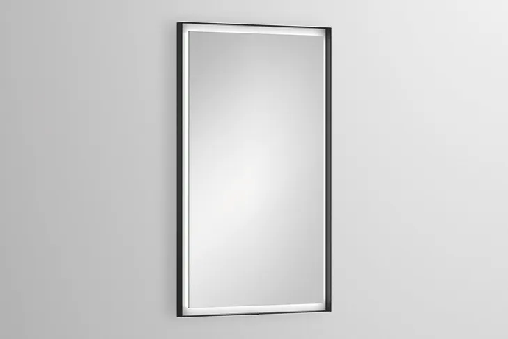 Alape Spiegel „Designspiegel“ 600 × 1000 mm in Mattschwarz