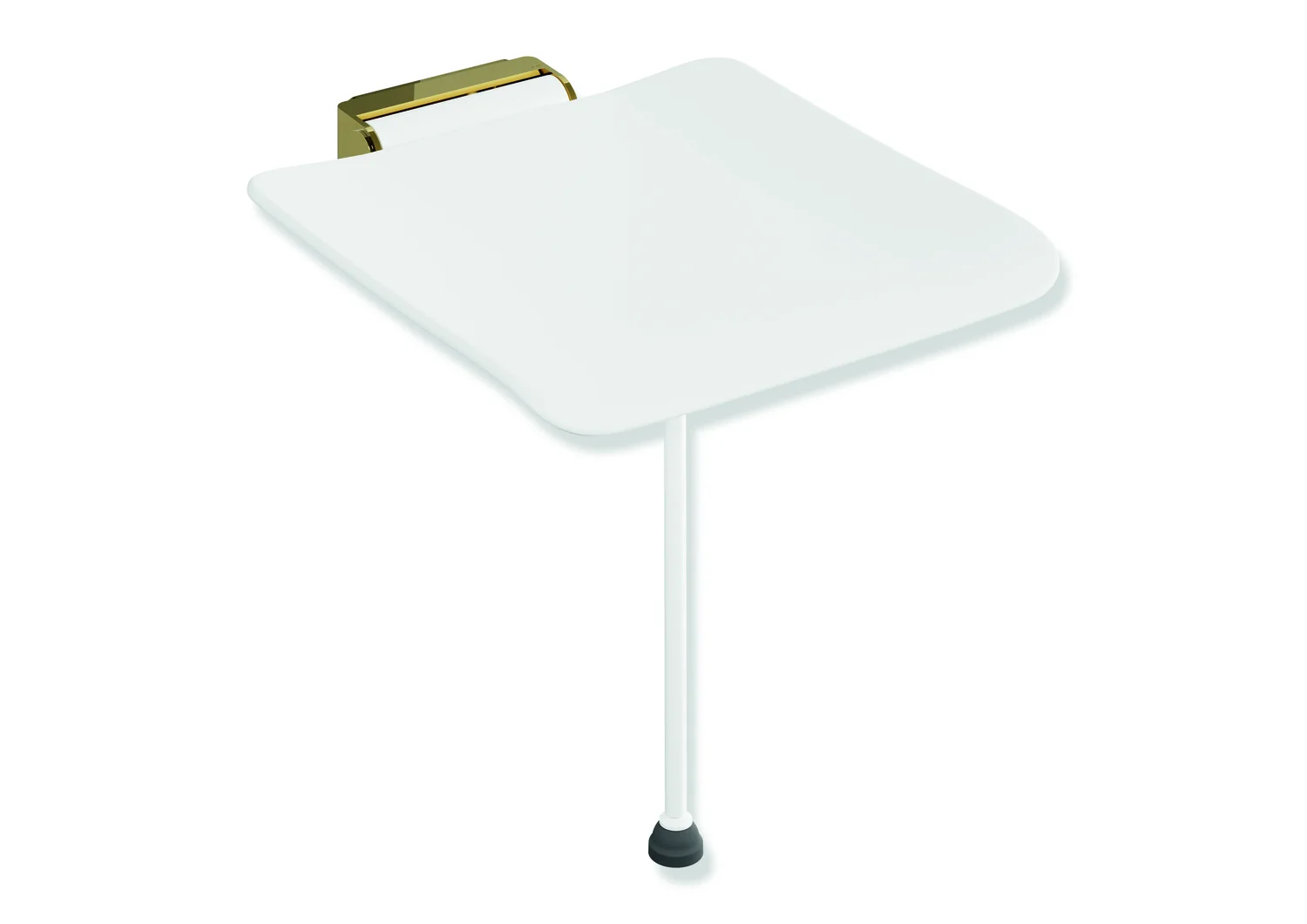 HEWI Klappsitz System 900, PVD, Gold glänzend, 450x525 mm, Sitzhöhe 450-500 mm