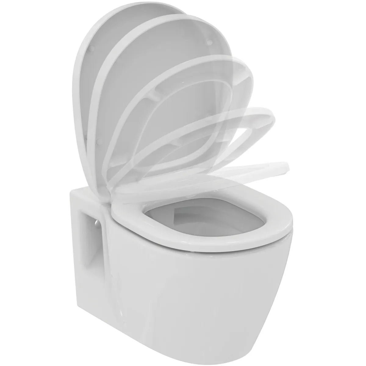 WC-Paket Connect, WC randlos, mit WC-Sitz Softclosing, 365x550x340mm, Weiß