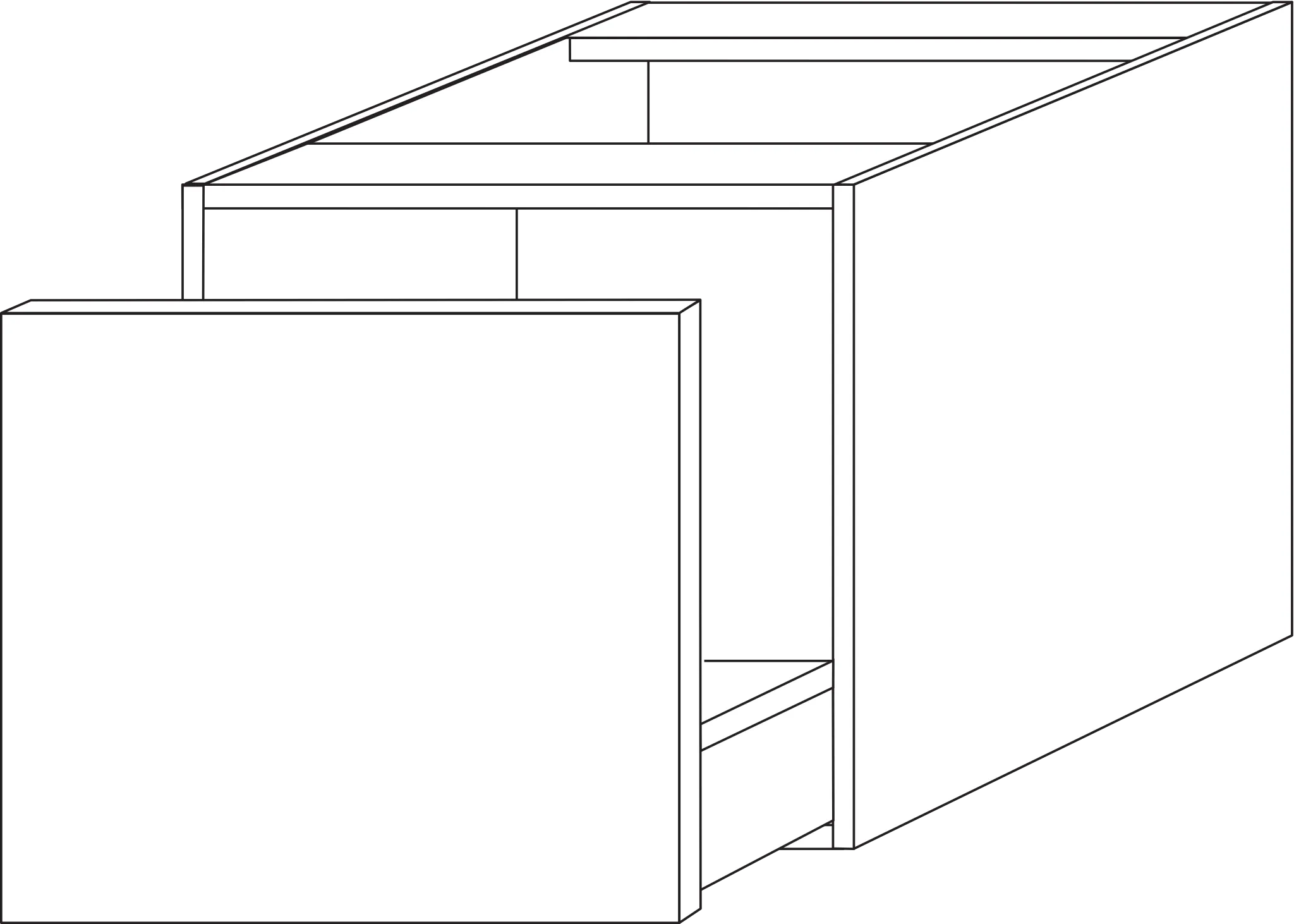 Anbau-/Solitärschrank mit Auszug 2morrow (G123022) 340x350x520