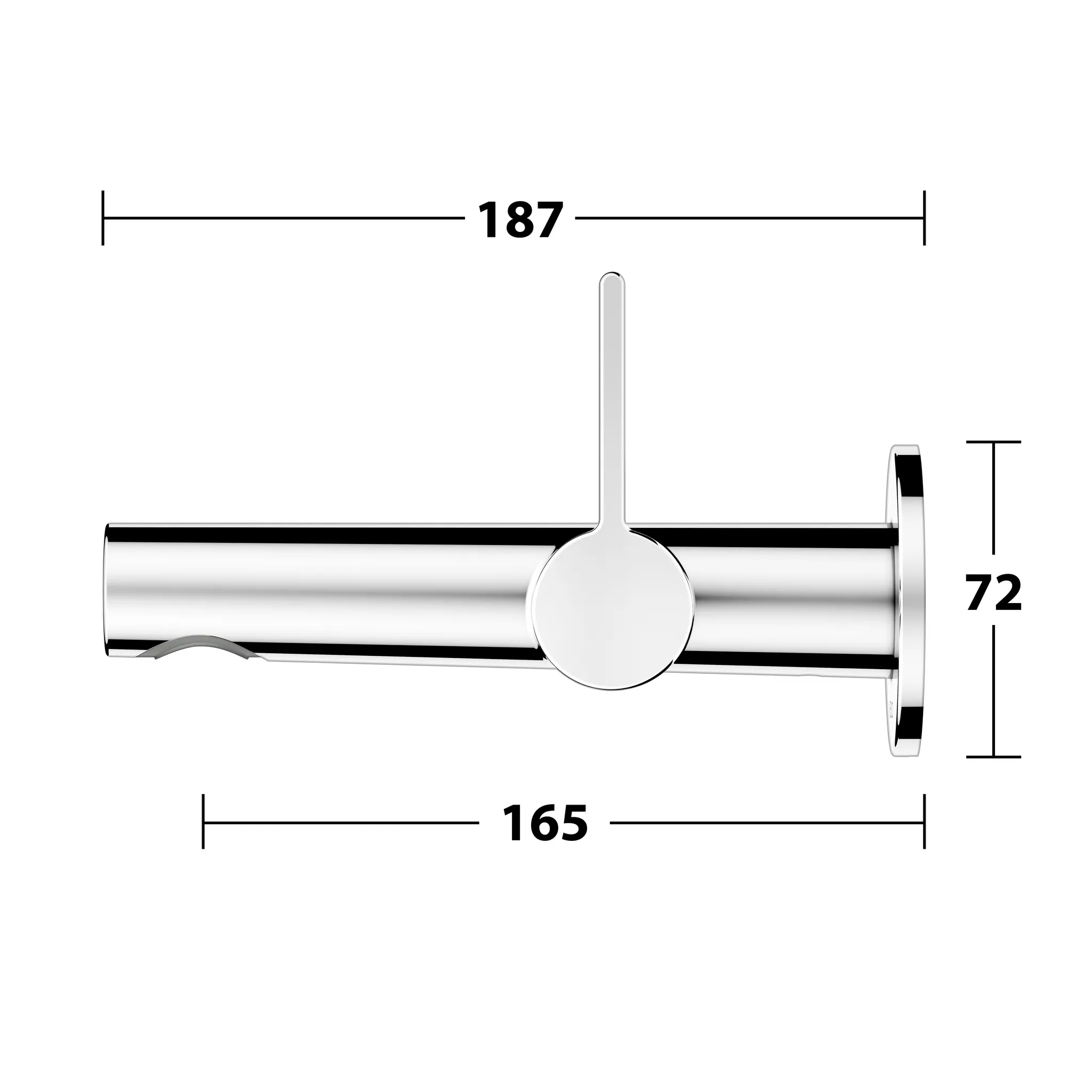 Edition 400 51516010101 Einhebel-Waschtischmischer UP für Wandmontage Ausladung 165 mm verchromt Edition 400 51516010101 Einhebel-Waschtischmischer UP für Wandmontage Ausladung 165 mm verchromt