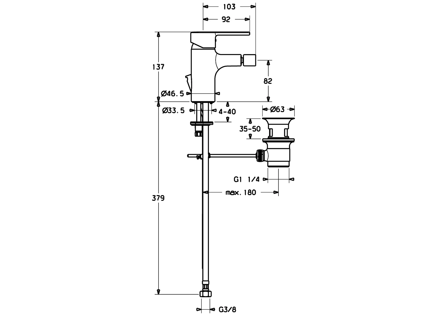 HansaRONDA Bidetarmatur Hansaronda neu Einhebelmischer Bidetbatterie 0306 Chrom HansaRONDA Bidetarmatur Hansaronda neu Einhebelmischer Bidetbatterie 0306 Chrom