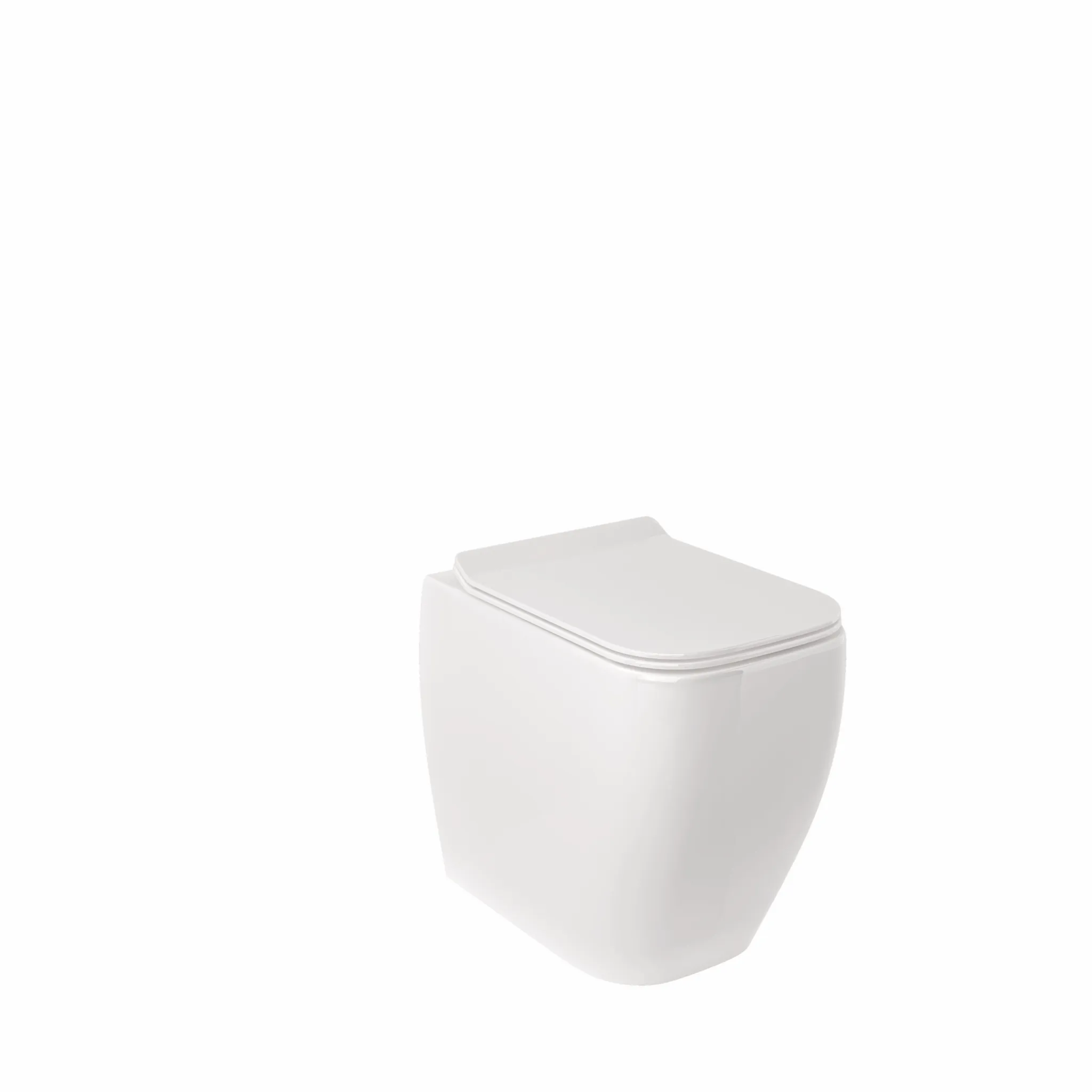 Kludi-RESA C Spiralflush-Stand-WC 52 cm, universalförmiger Abfluss, weiß glänzend