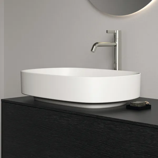 Waschbecken „Linda-X“ 55 × 38 × 13 cm in Seidenweiß