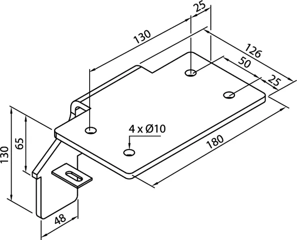 Zubehör Bankträger ZRV431-431/1 weiß RAL 9016 Zubehör Bankträger ZRV431-431/1 weiß RAL 9016