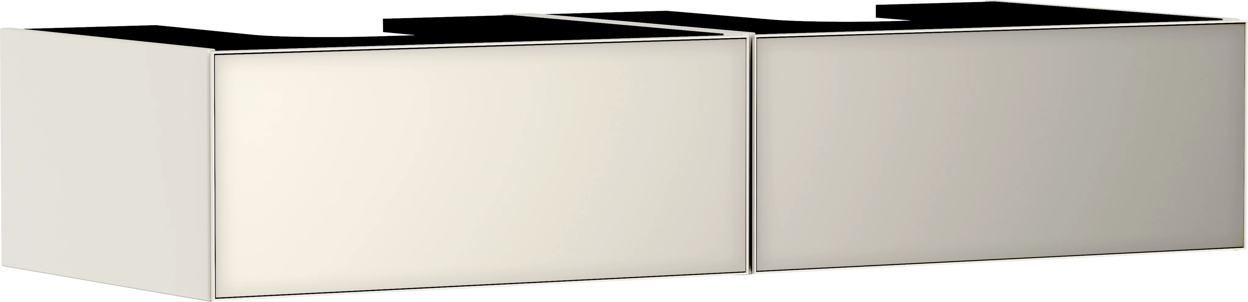 Hansgrohe Xevolos E Waschtischunterschrank Sandbeige Matt, 1370x550 mm, 2 Schubkästen, grifflos mit PushOpen und SoftClose, vormontiert