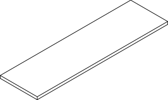 Glasplatte der Serie 477, Klarglas, mit geschliffenen Kanten, B: 407 mm, T: 116 mm, Stärke 8mm Glasplatte der Serie 477, Klarglas, mit geschliffenen Kanten, B: 407 mm, T: 116 mm, Stärke 8mm