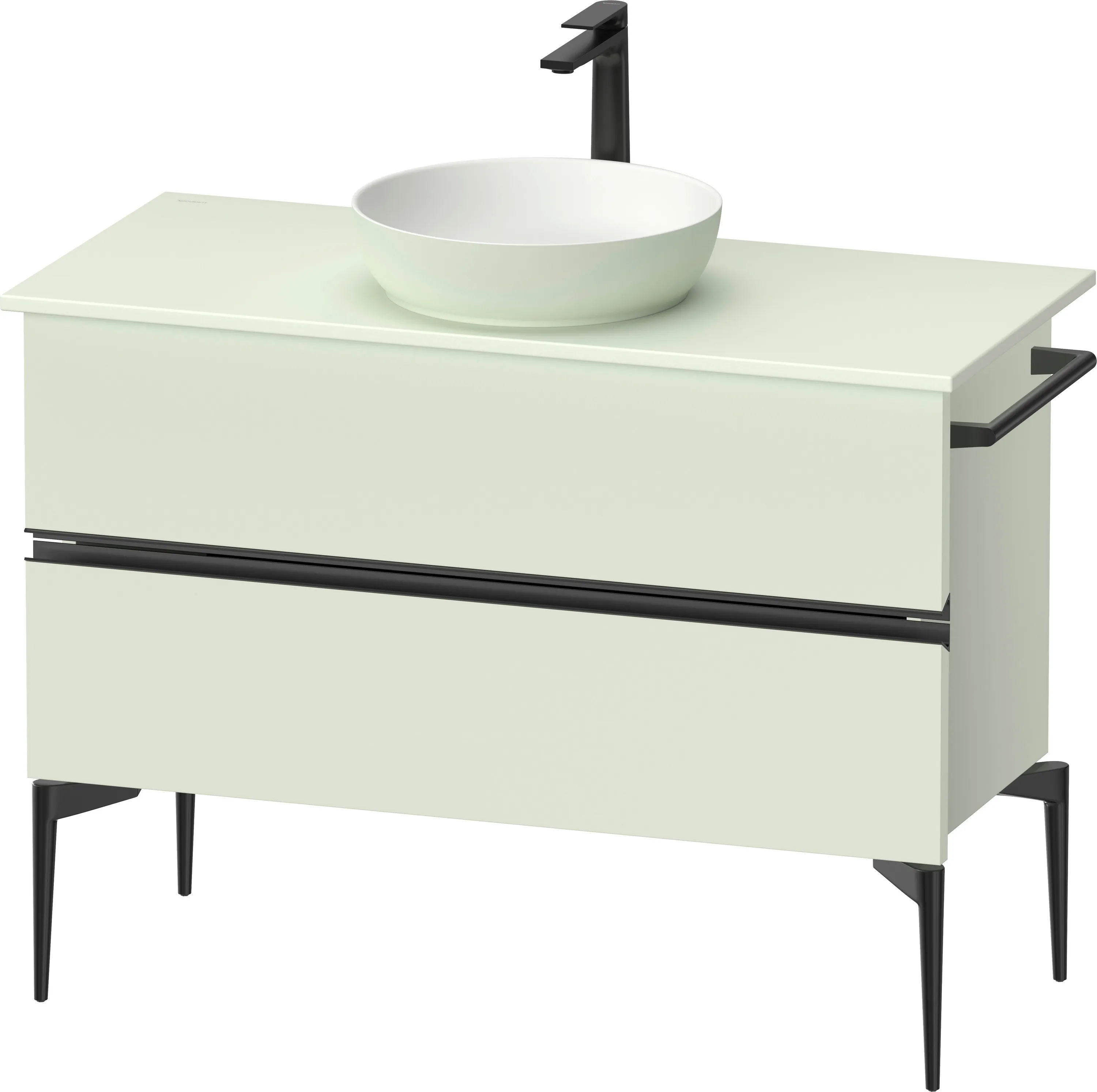 Duravit Waschtischunterschrank „Sivida“ 104,5 × 54,8 × 47,5 cm Blassgrün Matt