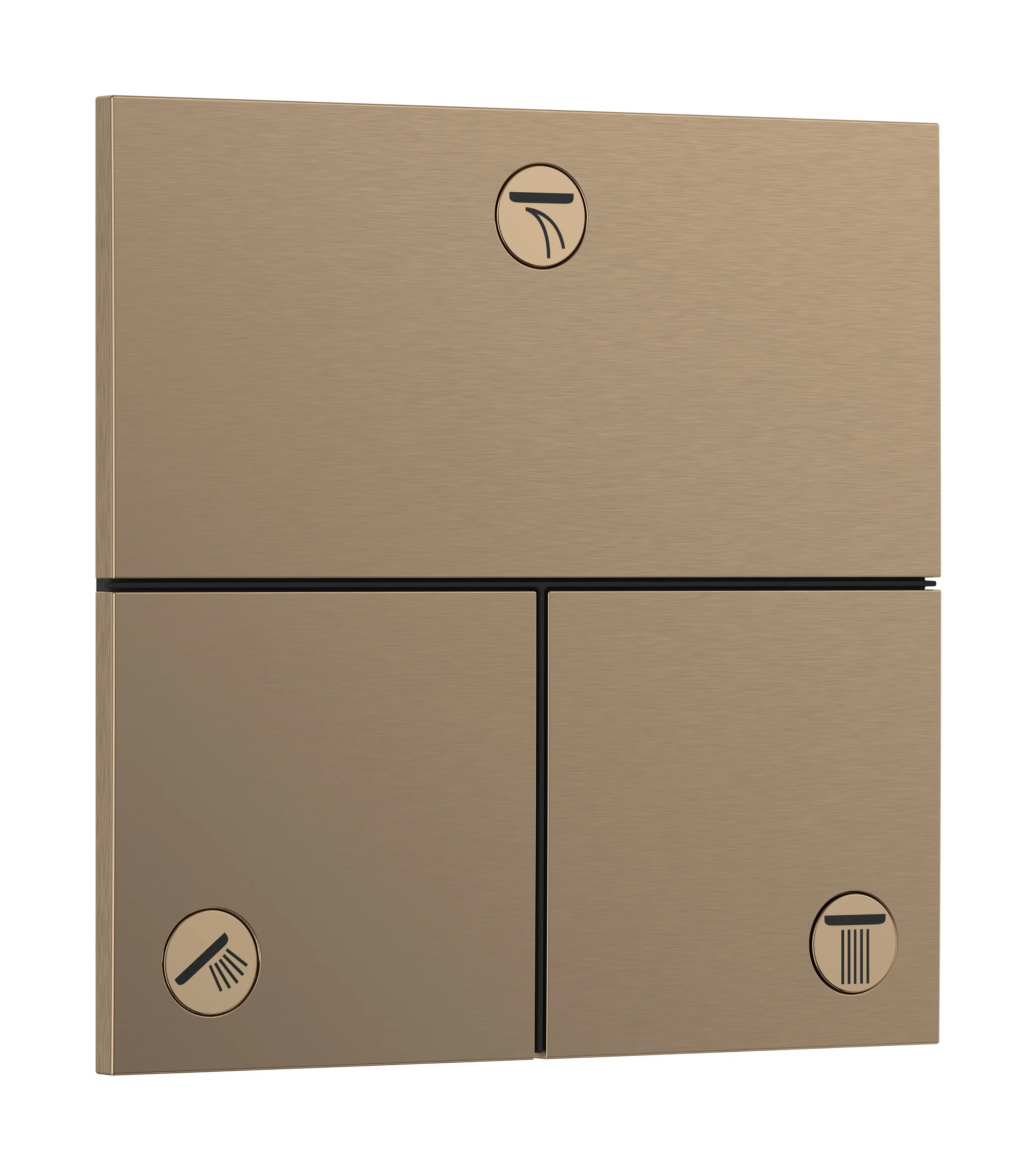 Hansgrohe ShowerSelect Comfort E Ventil Unterputz, Brushed Bronze, 3 Verbraucher, 26 l/min Durchfluss, 1-10 bar Betriebsdruck Hansgrohe ShowerSelect Comfort E Ventil Unterputz, Brushed Bronze, 3 Verbraucher, 26 l/min Durchfluss, 1-10 bar Betriebsdruck