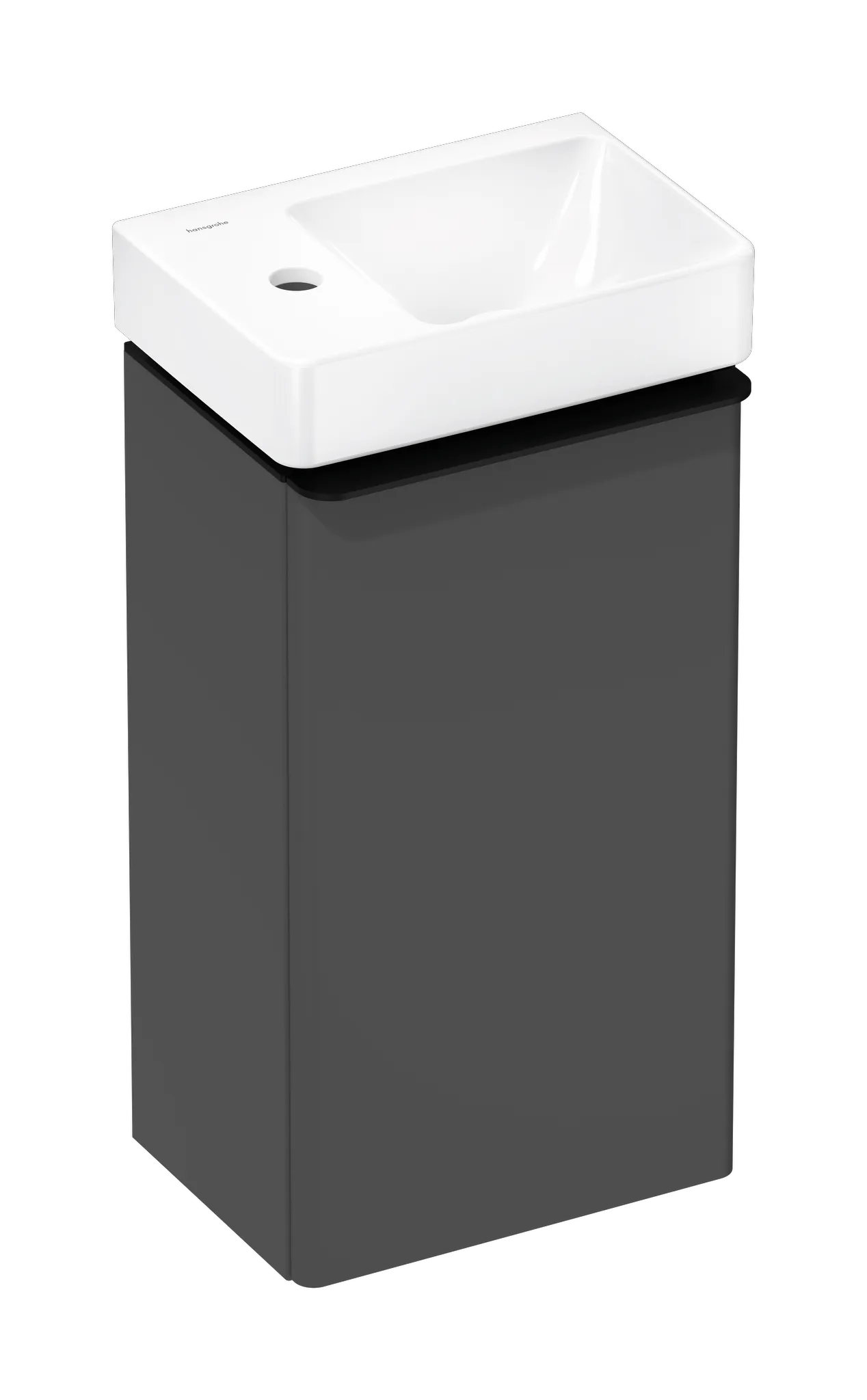 Xelu Q Handwaschbecken mit Ablage links 360/250 mit Hahnloch ohne Überlauf, SmartClean Weiß Xelu Q Handwaschbecken mit Ablage links 360/250 mit Hahnloch ohne Überlauf, SmartClean Weiß