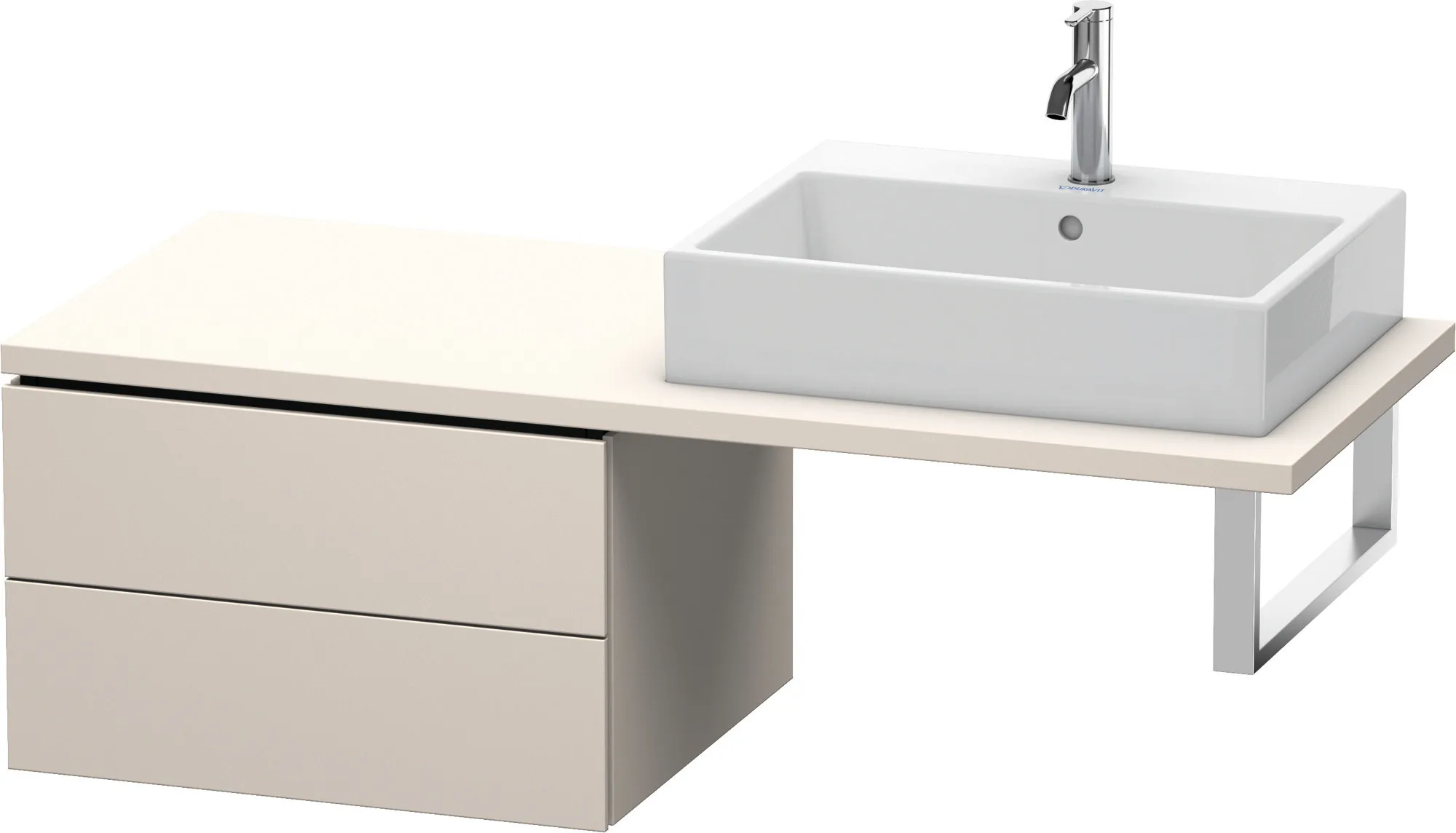 Duravit Unterschrank für Konsole „L-Cube“ 62 × 40 × 54,7 cm Taupe Supermatt Duravit Unterschrank für Konsole „L-Cube“ 62 × 40 × 54,7 cm Taupe Supermatt