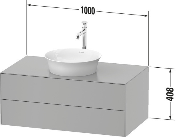 Duravit Waschtischunterschrank wandhängend „White Tulip“ 100 × 40,8 × 55 cm Duravit Waschtischunterschrank wandhängend „White Tulip“ 100 × 40,8 × 55 cm