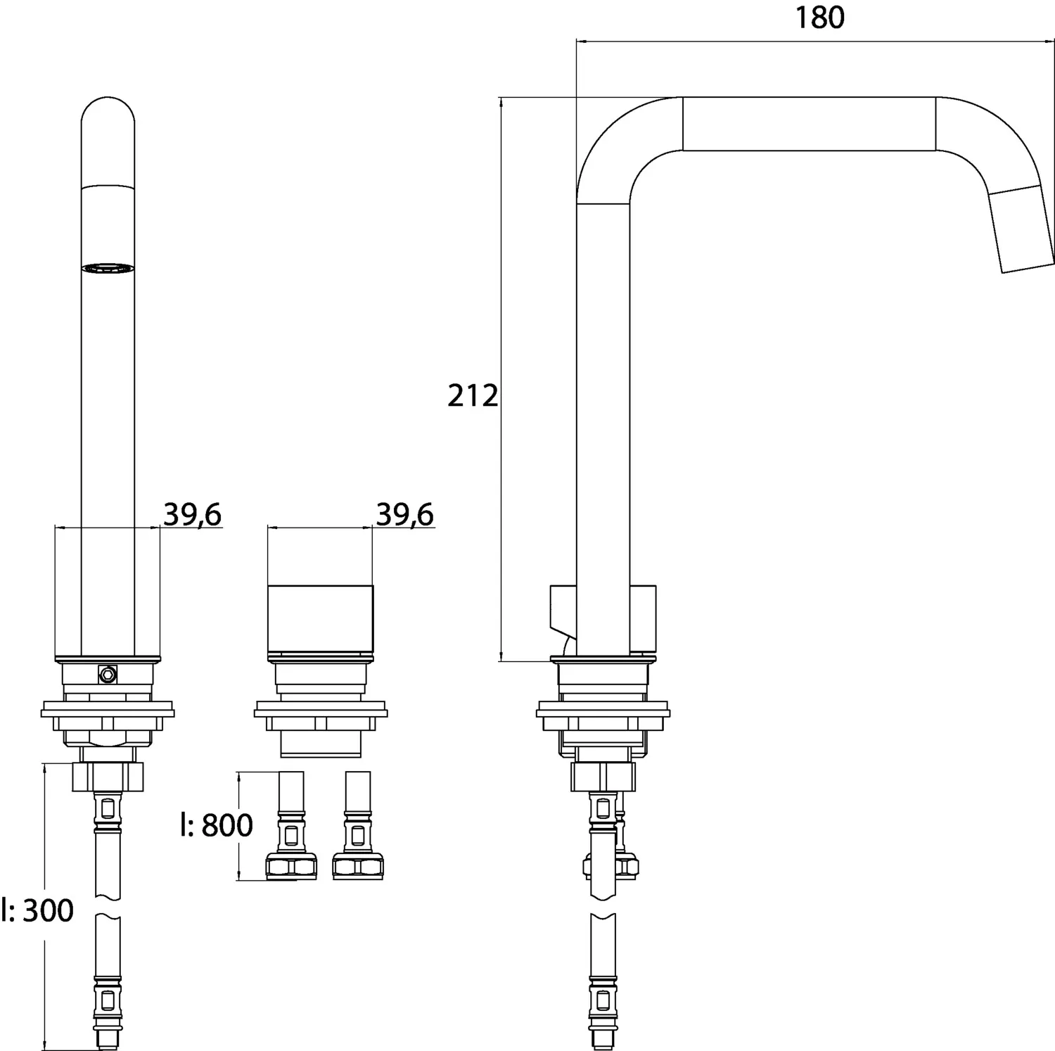 Waschtischarmatur evo, 2-Loch, chrom Waschtischarmatur evo, 2-Loch, chrom