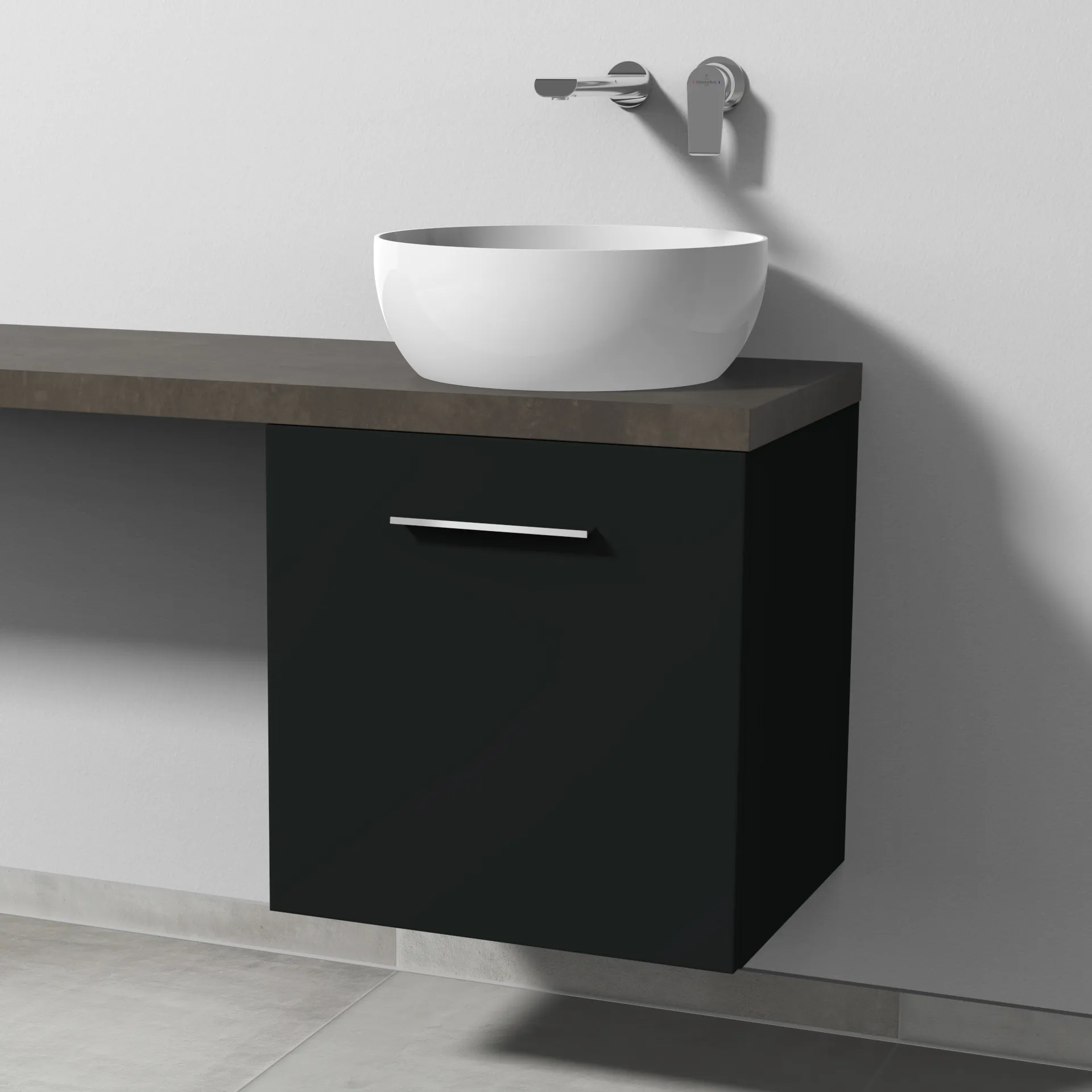 Sanipa Waschtischunterschrank „2morrow“ 500 × 510 × 420 mm in Vulkan (matt)