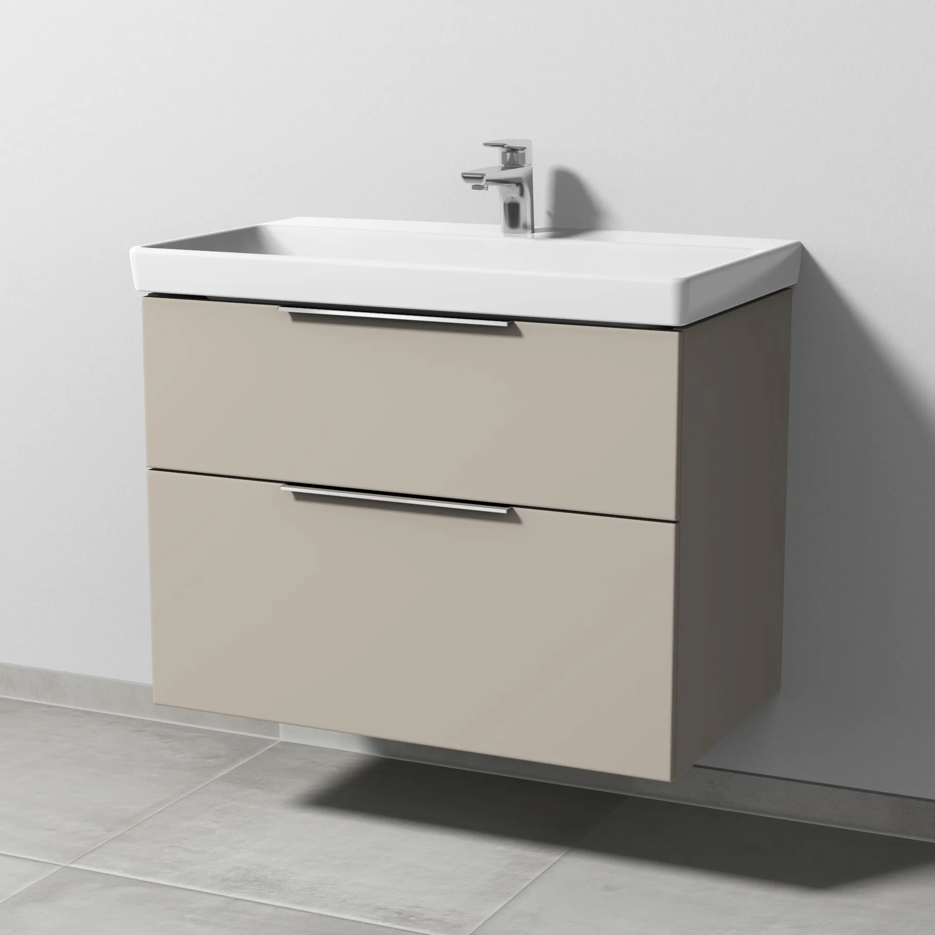 Sanipa Waschtischunterschrank „3way“ passend zu Keramik-Waschtische Avento von Villeroy & Boch 776 × 580 × 452 mm in Kaschmir (matt)