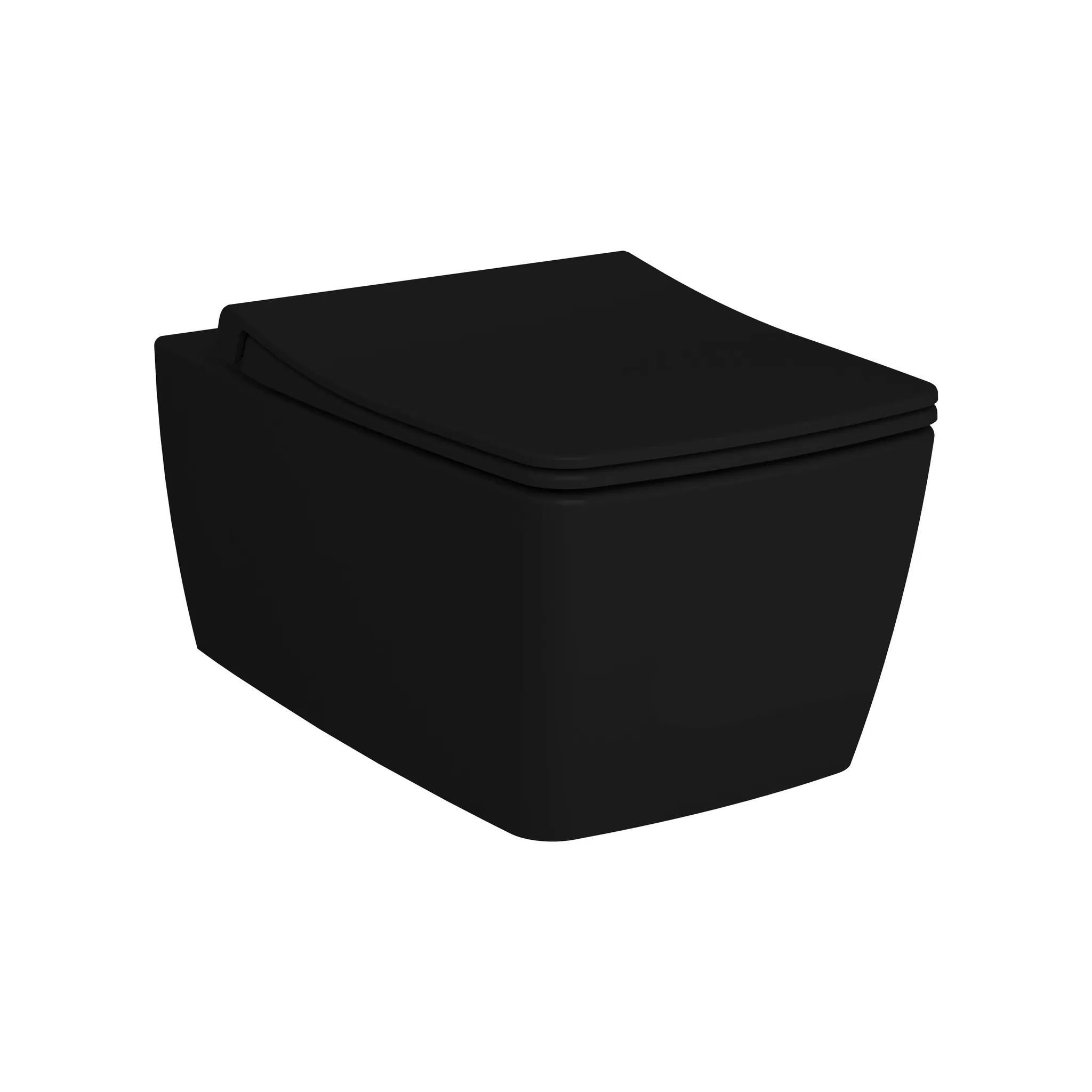 VitrA Metropole Tiefspüler-Wand-WC Flush 2.0 ohne Spülrand, 360 x 560 mm, Schwarz Matt