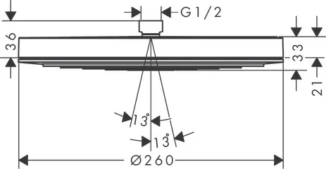 Kopfbrause Pulsify 260 1jet chrom Kopfbrause Pulsify 260 1jet chrom