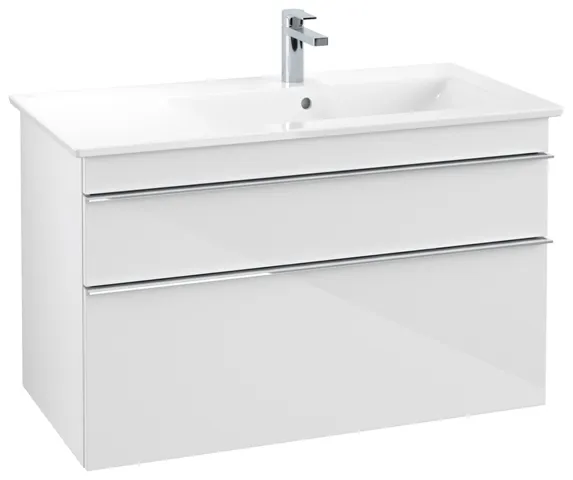 Villeroy & Boch Waschtischunterschrank „Venticello“ für Schrankwaschtisch 953 × 590 × 502 mm Glossy White, für Becken rechts