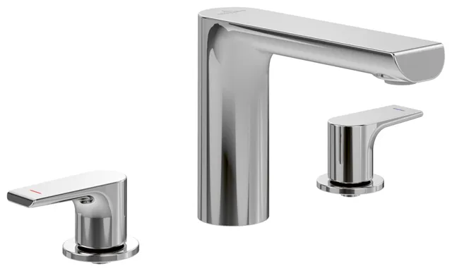 Zweihand-Waschtischarmatur „Liberty“ 17,8 cm Ausladung 138 mm in Chrom Zweihand-Waschtischarmatur „Liberty“ 17,8 cm Ausladung 138 mm in Chrom