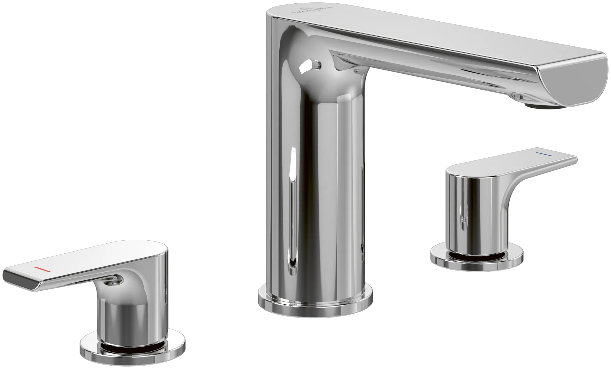 Zweihand-Waschtischarmatur „Liberty“ 17,8 cm Ausladung 138 mm in Chrom Zweihand-Waschtischarmatur „Liberty“ 17,8 cm Ausladung 138 mm in Chrom