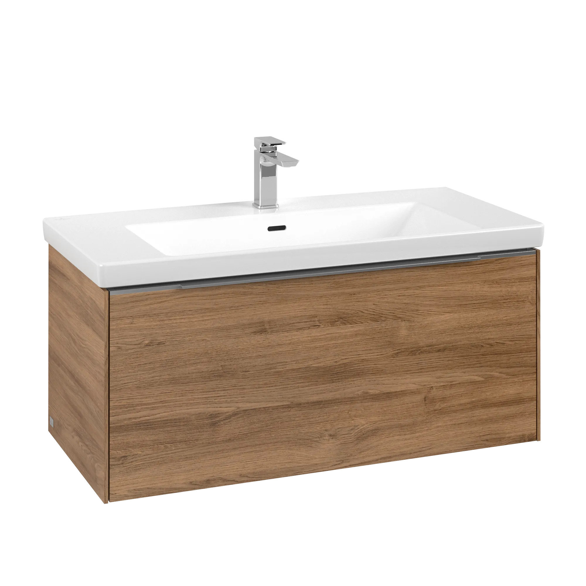 Villeroy & Boch Waschtischunterschrank „Subway 3.0“ für Schrankwaschtisch 973 × 429 × 478 mm Kansas Oak, für Becken mittig
