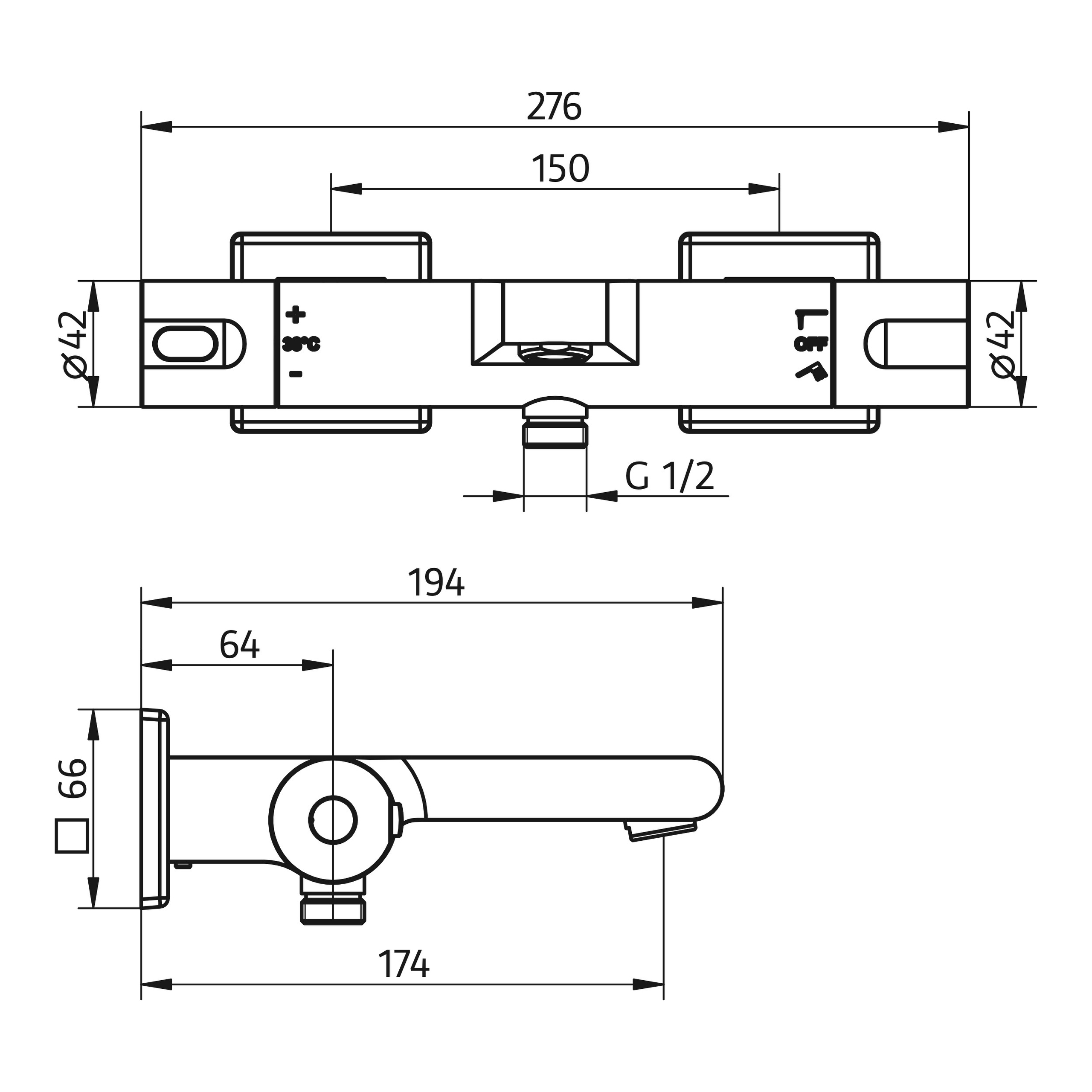 HSK Badewannenthermostat „Softcube 2.0“ in chrom HSK Badewannenthermostat „Softcube 2.0“ in chrom