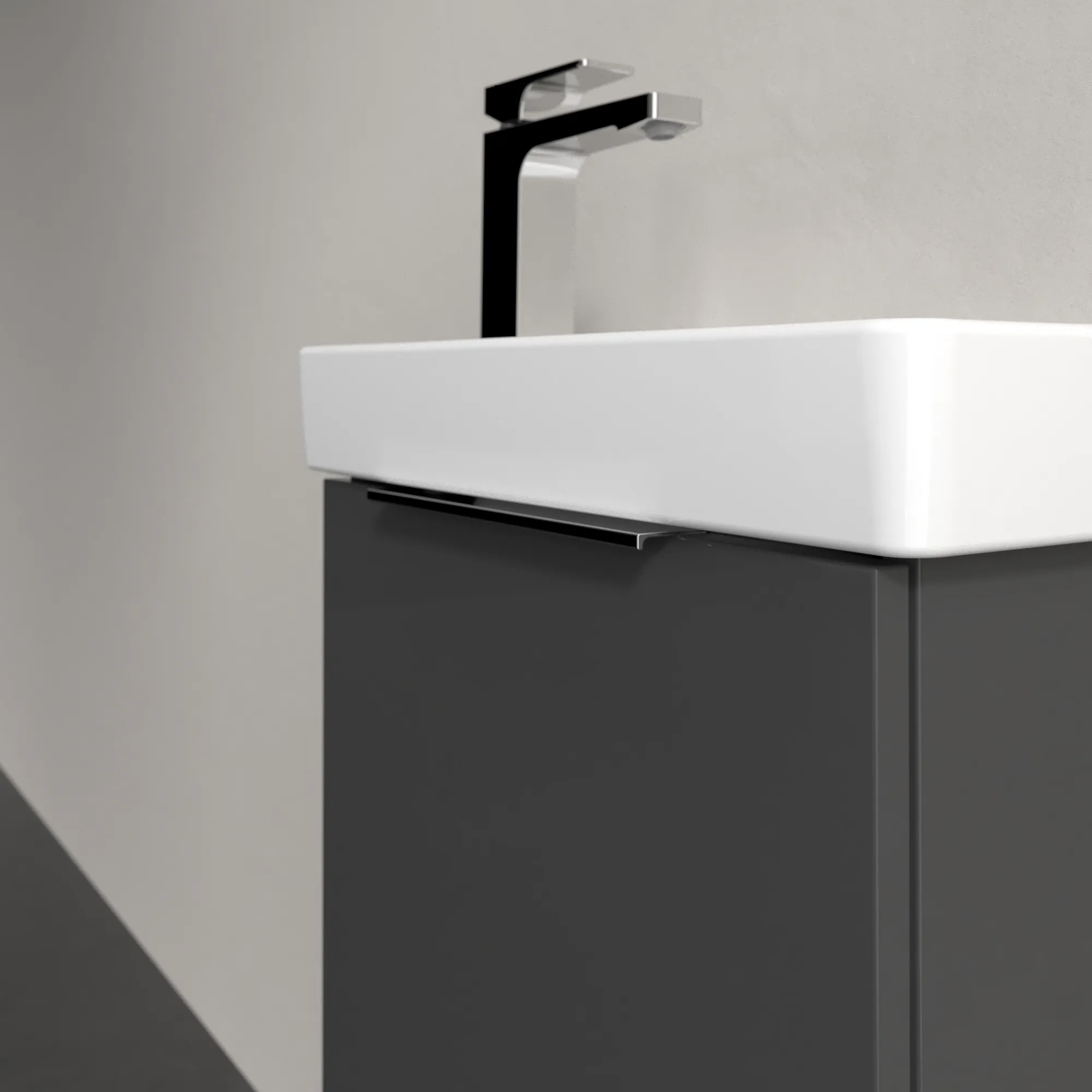 Villeroy & Boch Waschtischunterschrank „Architectura“ 430 × 520 mm Grey, Anschlag links Villeroy & Boch Waschtischunterschrank „Architectura“ 430 × 520 mm Grey, Anschlag links