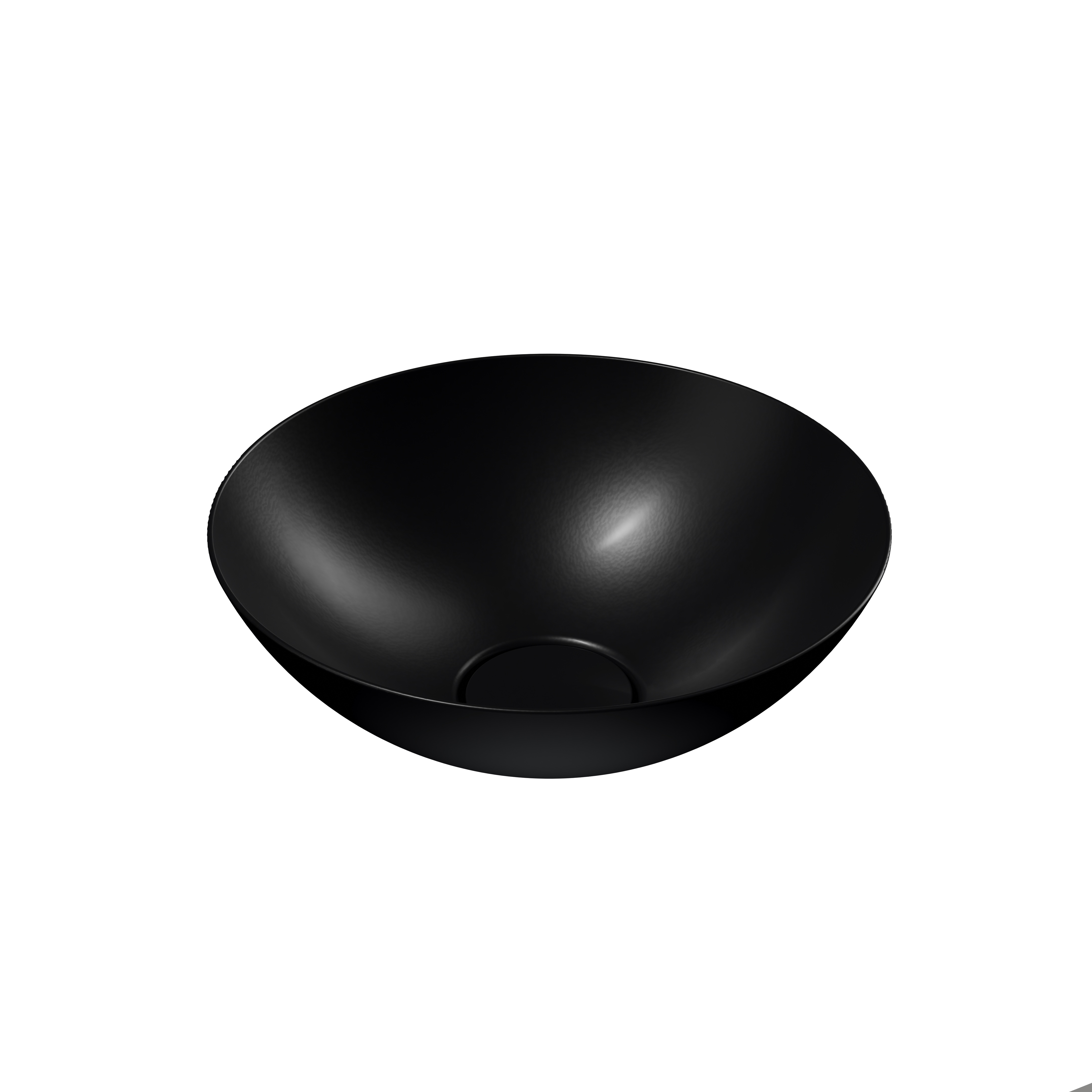 Waschtischschale ⌀ 30 × 12 cm in schwarz matt, mit Perl-Effekt
