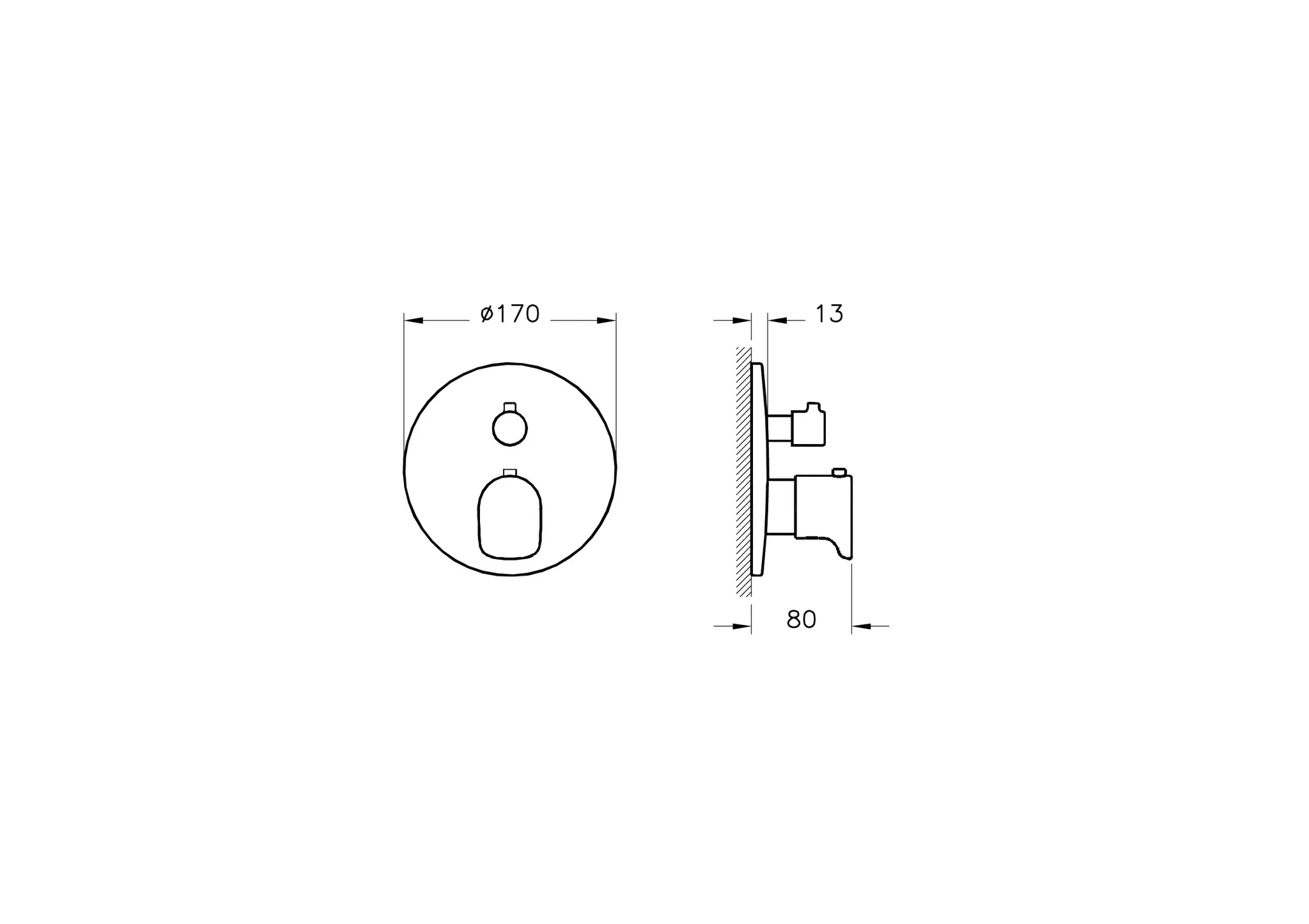 VitrA Origin Wanneneinlauf Wandmontage Kupfer Soft VitrA Origin Wanneneinlauf Wandmontage Kupfer Soft