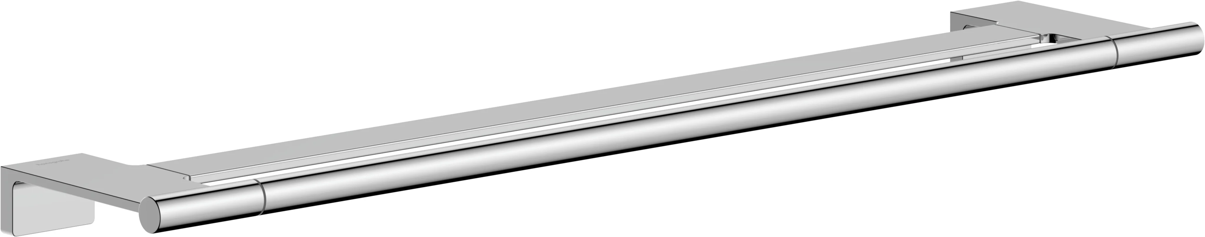 Hansgrohe AddStoris S Doppelbadetuchhalter in Chrom, 661 mm Länge, verdeckte Befestigung