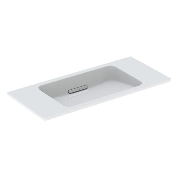 Wandwaschtisch „One“ mit horizontalem Ablauf, rechteckig 90 × 40 cm mit KeraTect®