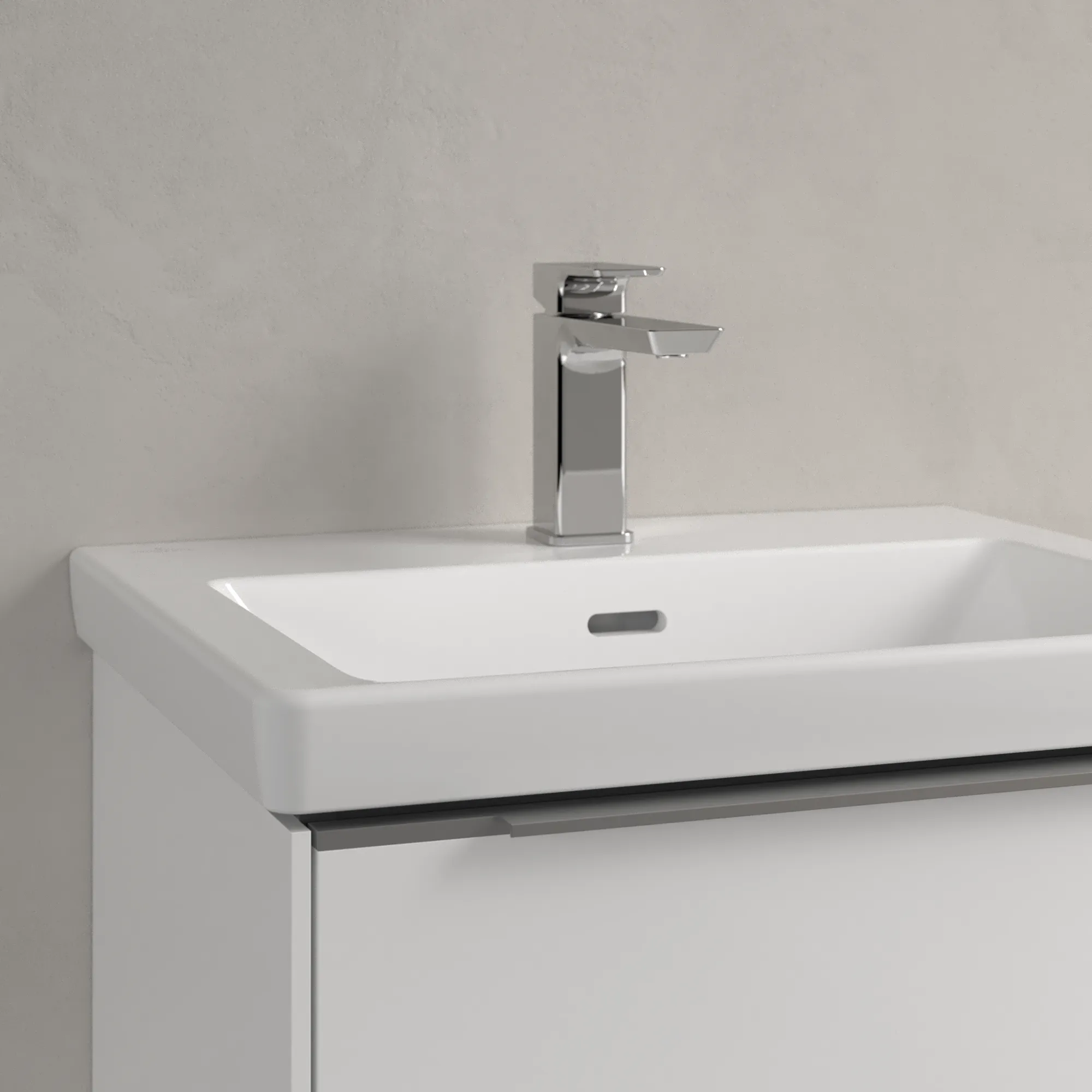 Villeroy & Boch Wandwaschtisch für Montage mit Möbel „Subway 3.0“ 550 × 440 × 165 mm, mit Hahnlochbohrung, Hahnlochposition mittig in Weiß Alpin Villeroy & Boch Wandwaschtisch für Montage mit Möbel „Subway 3.0“ 550 × 440 × 165 mm, mit Hahnlochbohrung, Hahnlochposition mittig in Weiß Alpin
